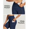 IUGA Biker Shorts Women 6″ Tummy Control Workout Shorts Women with Pockets High Waisted Yoga Running Gym Spandex Compression(Space Dye Navy)
