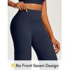 IUGA Butt Lifting Straight Leggings for Women Casual Wide Leg Yoga Pants Woman No Front Seam Workout Leggings Tummy Control(Blue)