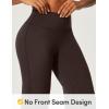 IUGA Butt Lifting Straight Leggings for Women Casual Wide Leg Yoga Pants Woman No Front Seam Workout Leggings Tummy Control(Brown)
