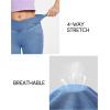 IUGA Stretchy Jeans for Women Bell Bottom Jeans V Cross High Waisted Jeggings Pull On Wide Leg Sweatpant Jean Flare Leggings(Baby Blue)
