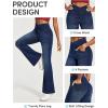 IUGA Stretchy Jeans for Women Bell Bottom Jeans V Cross High Waisted Jeggings Pull On Wide Leg Sweatpant Jean Flare Leggings(Whiskers Dark Wash)