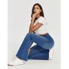 IUGA Stretchy Jeans for Women Bell Bottom Jeans V Cross High Waisted Jeggings Pull On Wide Leg Sweatpant Jean Flare Leggings(Whiskers Medium Wash)