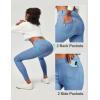 IUGA Stretchy Jeans for Women High Waist Pull on Jeggings Tummy Control Skinny Sweatpant Jean Leggings with Pockets Trendy(Baby Blue)