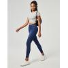 IUGA Stretchy Jeans for Women High Waist Pull on Jeggings Tummy Control Skinny Sweatpant Jean Leggings with Pockets Trendy(Hand-distressed Dark Blue)