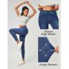 IUGA Stretchy Jeans for Women High Waist Pull on Jeggings Tummy Control Skinny Sweatpant Jean Leggings with Pockets Trendy(Hand-distressed Light Blue)