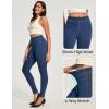 IUGA Stretchy Jeans for Women High Waist Pull on Jeggings Tummy Control Skinny Sweatpant Jean Leggings with Pockets Trendy(Light Blue)