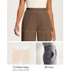 IUGA Womens Dress Pants Wide Leg Pull On Work Pants Women Stretchy High Waisted Business Casual Trousers Slacks with Pockets(Brown)