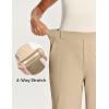 IUGA Womens Dress Pants Wide Leg Pull On Work Pants Women Stretchy High Waisted Business Casual Trousers Slacks with Pockets(Khaki)