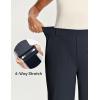 IUGA Womens Dress Pants Wide Leg Pull On Work Pants Women Stretchy High Waisted Business Casual Trousers Slacks with Pockets(Midnight Blue)