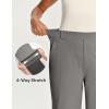 IUGA Womens Dress Pants Wide Leg Pull On Work Pants Women Stretchy High Waisted Business Casual Trousers Slacks with Pockets(Moonlight Gray)