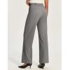 IUGA Womens Dress Pants Wide Leg Pull On Work Pants Women Stretchy High Waisted Business Casual Trousers Slacks with Pockets(Moonlight Gray)