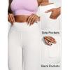 IUGA High Waist Yoga Pants with Pockets, Leggings for Women Tummy Control, Workout Leggings for Women 4 Way Stretch(White Jeans)