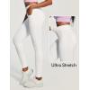 IUGA High Waist Yoga Pants with Pockets, Leggings for Women Tummy Control, Workout Leggings for Women 4 Way Stretch(White Jeans)