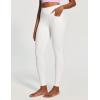 IUGA High Waist Yoga Pants with Pockets, Leggings for Women Tummy Control, Workout Leggings for Women 4 Way Stretch(White Jeans)