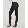 IUGA Stretchy Work Pants Women Pull On Skinny Ponte Dress Pants Slim Fit Office Teacher Business Casual Outfits with Pockets(Black)