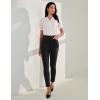 IUGA Stretchy Work Pants Women Pull On Skinny Ponte Dress Pants Slim Fit Office Teacher Business Casual Outfits with Pockets(Black)
