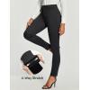 IUGA Stretchy Work Pants Women Pull On Skinny Ponte Dress Pants Slim Fit Office Teacher Business Casual Outfits with Pockets(Black)