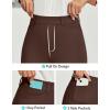 IUGA Stretchy Work Pants Women Pull On Skinny Ponte Dress Pants Slim Fit Office Teacher Business Casual Outfits with Pockets(Brown)