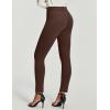 IUGA Stretchy Work Pants Women Pull On Skinny Ponte Dress Pants Slim Fit Office Teacher Business Casual Outfits with Pockets(Brown)