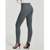 IUGA Stretchy Work Pants Women Pull On Skinny Ponte Dress Pants Slim Fit Office Teacher Business Casual Outfits with Pockets(Dark Gray)