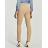 IUGA Stretchy Work Pants Women Pull On Skinny Ponte Dress Pants Slim Fit Office Teacher Business Casual Outfits with Pockets(Khaki)