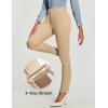 IUGA Stretchy Work Pants Women Pull On Skinny Ponte Dress Pants Slim Fit Office Teacher Business Casual Outfits with Pockets(Khaki)
