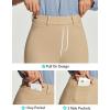 IUGA Stretchy Work Pants Women Pull On Skinny Ponte Dress Pants Slim Fit Office Teacher Business Casual Outfits with Pockets(Khaki)