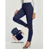 IUGA Stretchy Work Pants Women Pull On Skinny Ponte Dress Pants Slim Fit Office Teacher Business Casual Outfits with Pockets(Navy Blue)