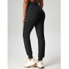 IUGA Water Resistant Fleece Lined Joggers High Waist Cargo Sweatpants for Women Thermal Running Hiking Pants with Pockets(Black)