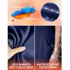 IUGA Water Resistant Fleece Lined Joggers High Waist Cargo Sweatpants for Women Thermal Running Hiking Pants with Pockets(Blue)