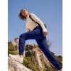 IUGA Water Resistant Fleece Lined Joggers High Waist Cargo Sweatpants for Women Thermal Running Hiking Pants with Pockets(Blue)