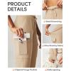 IUGA Water Resistant Fleece Lined Joggers High Waist Cargo Sweatpants for Women Thermal Running Hiking Pants with Pockets(Khaki)