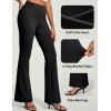 IUGA Womens Dress Pants Stretchy Work Pants Slacks Women Business Casual Bootcut High Waisted Pull On Trousers with Pockets(Black)
