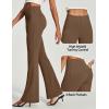 IUGA Womens Dress Pants Stretchy Work Pants Slacks Women Business Casual Bootcut High Waisted Pull On Trousers with Pockets(Caramel)
