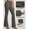 IUGA Womens Dress Pants Stretchy Work Pants Slacks Women Business Casual Bootcut High Waisted Pull On Trousers with Pockets(Charcoal)
