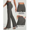 IUGA Womens Dress Pants Stretchy Work Pants Slacks Women Business Casual Bootcut High Waisted Pull On Trousers with Pockets(Charcoal)