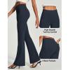 IUGA Womens Dress Pants Stretchy Work Pants Slacks Women Business Casual Bootcut High Waisted Pull On Trousers with Pockets(Midnight Blue)