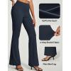 IUGA Womens Dress Pants Stretchy Work Pants Slacks Women Business Casual Bootcut High Waisted Pull On Trousers with Pockets(Midnight Blue)