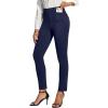 IUGA Stretchy Work Pants Women Pull On Skinny Ponte Dress Pants Slim Fit Office Teacher Business Casual Outfits with Pockets(Navy Blue)