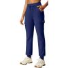 IUGA Water Resistant Fleece Lined Joggers High Waist Cargo Sweatpants for Women Thermal Running Hiking Pants with Pockets(Blue)