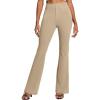 IUGA Womens Dress Pants Stretchy Work Pants Slacks Women Business Casual Bootcut High Waisted Pull On Trousers with Pockets(Khaki)