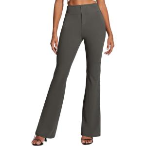 IUGA Womens Dress Pants Stretchy Work Pants Slacks Women Business Casual Bootcut High Waisted Pull On Trousers with Pockets(Charcoal)