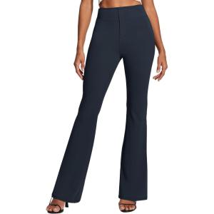 IUGA Womens Dress Pants Stretchy Work Pants Slacks Women Business Casual Bootcut High Waisted Pull On Trousers with Pockets(Midnight Blue)