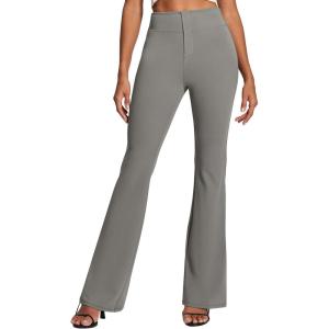 IUGA Womens Dress Pants Stretchy Work Pants Slacks Women Business Casual Bootcut High Waisted Pull On Trousers with Pockets(Moonlight Gray)