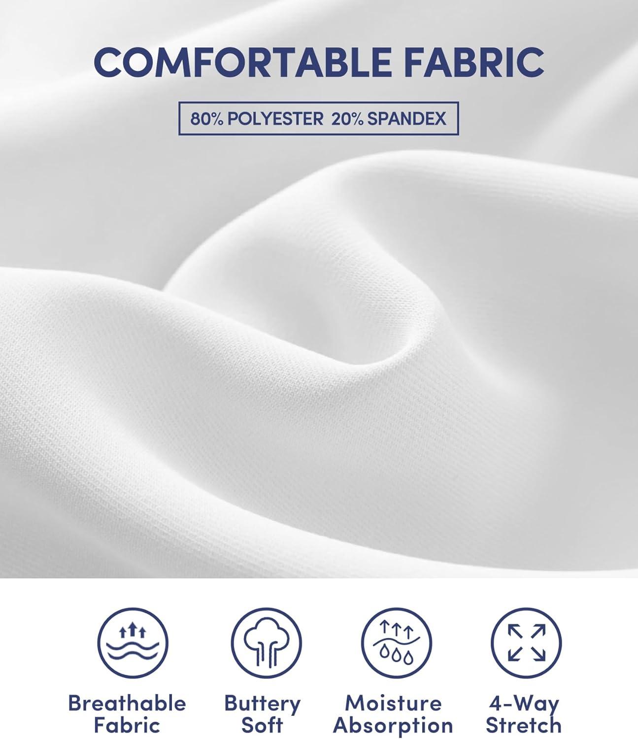 image:imageIUGA Biker Shorts for Women High Waist 8 Workout Shorts with Inner Pocket Yoga Spandex Gym Running ShortsWhite