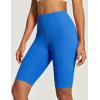 IUGA Biker Shorts for Women High Waist – 8″ Workout Shorts with Inner Pocket Yoga Spandex Gym Running Shorts(Azure)