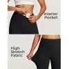IUGA Biker Shorts for Women High Waist – 8″ Workout Shorts with Inner Pocket Yoga Spandex Gym Running Shorts(Black)