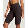 IUGA Biker Shorts for Women High Waist – 8″ Workout Shorts with Inner Pocket Yoga Spandex Gym Running Shorts(Coffee)