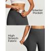 IUGA Biker Shorts for Women High Waist – 8″ Workout Shorts with Inner Pocket Yoga Spandex Gym Running Shorts(Gray)