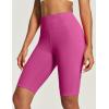 IUGA Biker Shorts for Women High Waist – 8″ Workout Shorts with Inner Pocket Yoga Spandex Gym Running Shorts(Hot Pink)